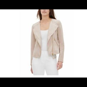 NWT CALVIN KLEIN Womens Beige Faux Suede